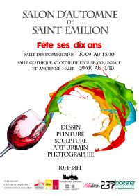 Salon d'Automne de Saint-Emilion. Du 29 septembre au 15 octobre 2023 à Saint-Emilion. Gironde.  10H00